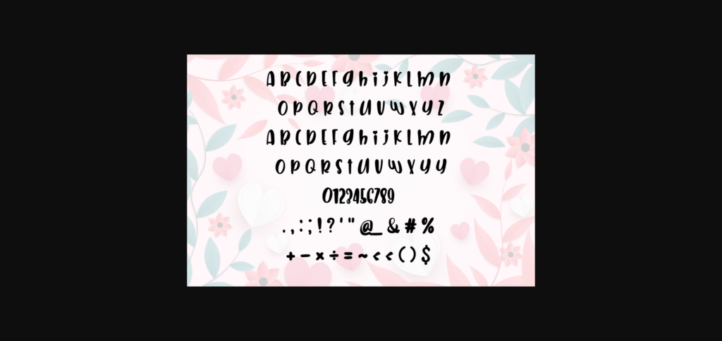 Romantic Valentine Font Poster 4