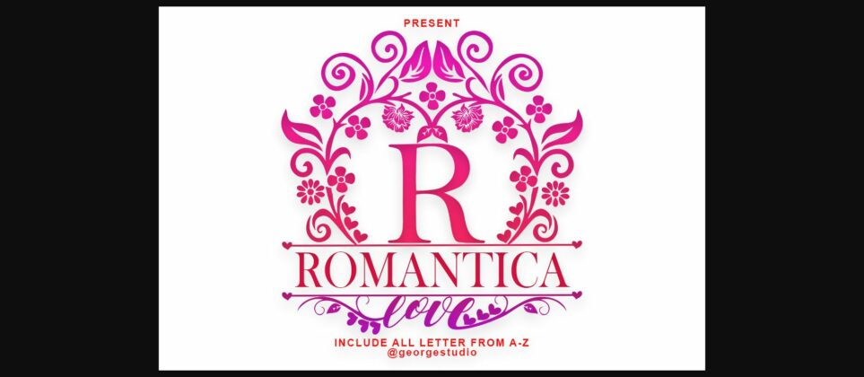 Romantica Monogram Font Poster 3