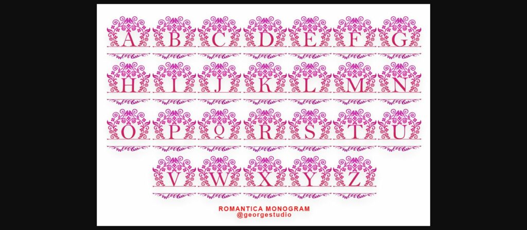 Romantica Monogram Font Poster 5