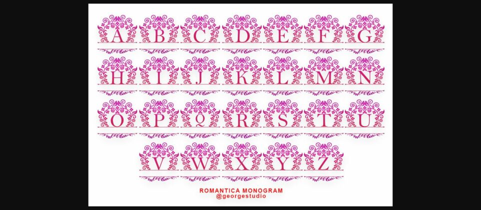 Romantica Monogram Font Poster 5