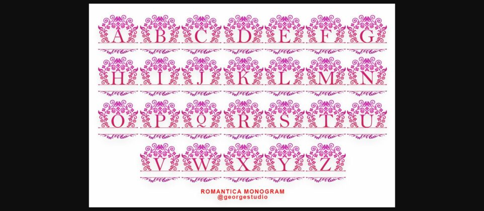 Romantica Monogram Font Poster 5