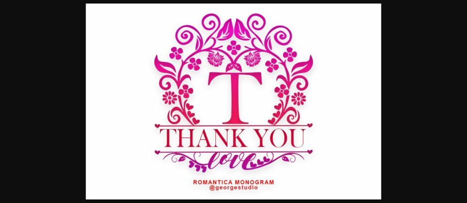 Romantica Monogram Font Poster 6