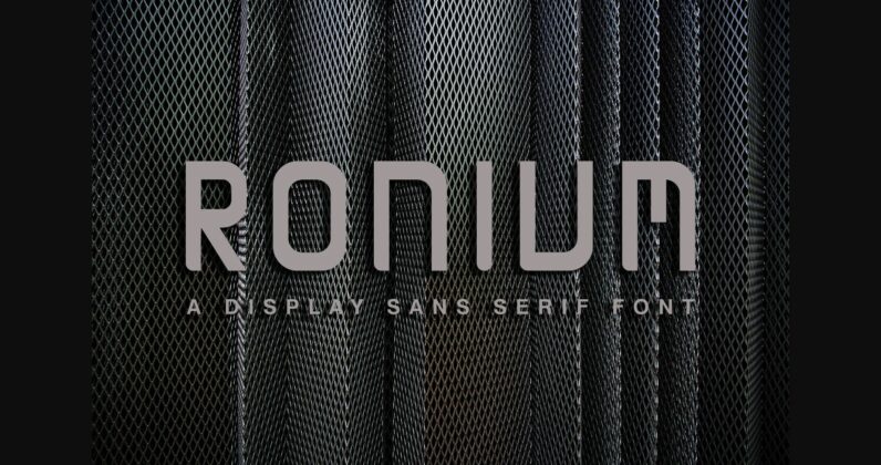 Ronium Font Poster 3