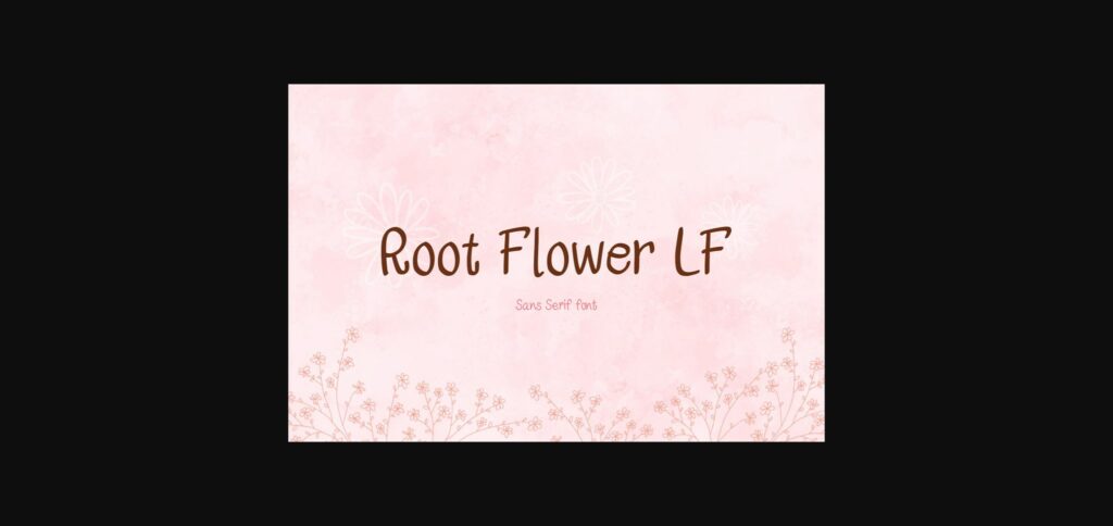 Root Flower Lf Font Poster 3