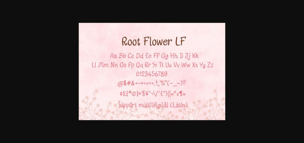 Root Flower Lf Font Poster 4