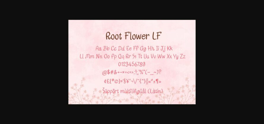 Root Flower Lf Font Poster 4