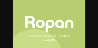 Ropan Font Poster 1