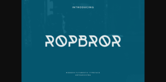 Ropbror Font Poster 1