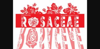 Rosaceae Font Poster 1