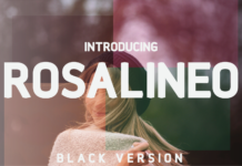 Rosalineo Black Font Poster 1