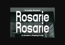 Rosarie Font Poster 1