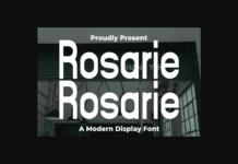 Rosarie Font Rosarie Font Poster 1