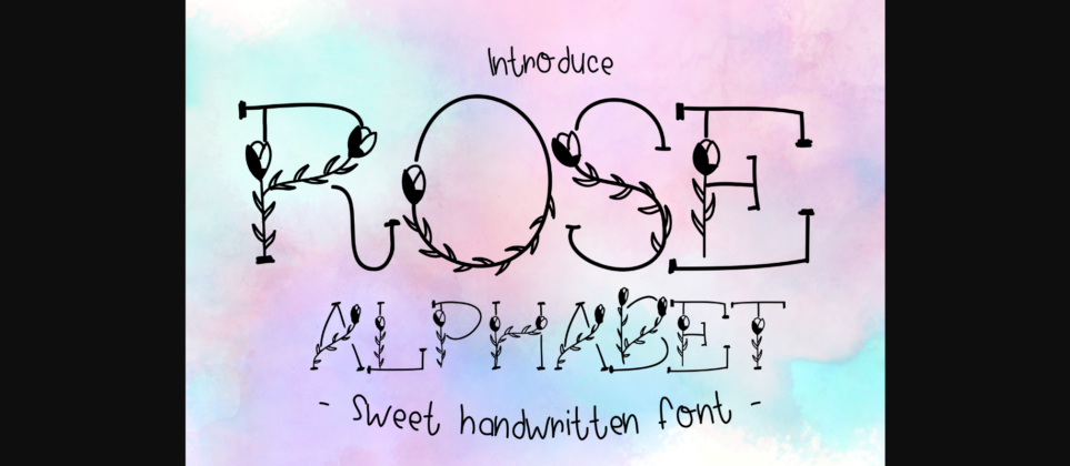 Rose Alphabet Font Poster 3