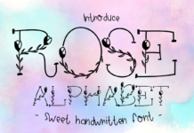 Rose Alphabet Font Poster 1