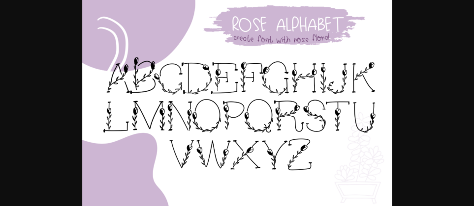Rose Alphabet Font Poster 6