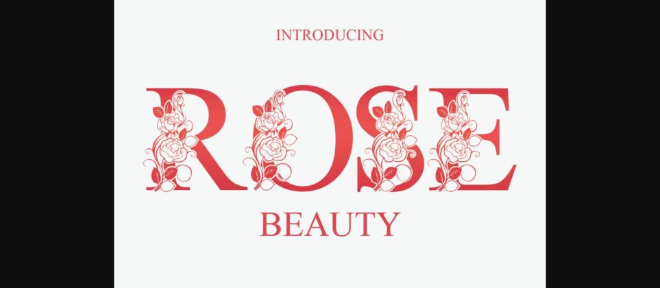 Rose Beauty Monogram Font Poster 3