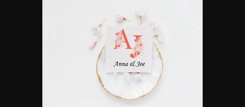 Rose Beauty Monogram Font Poster 4