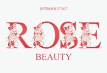 Rose Beauty Monogram Font Poster 1