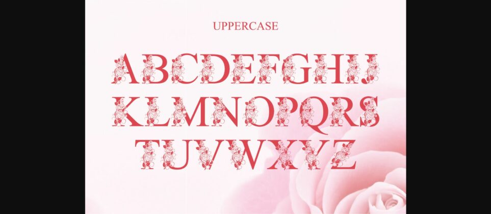 Rose Beauty Monogram Font Poster 5