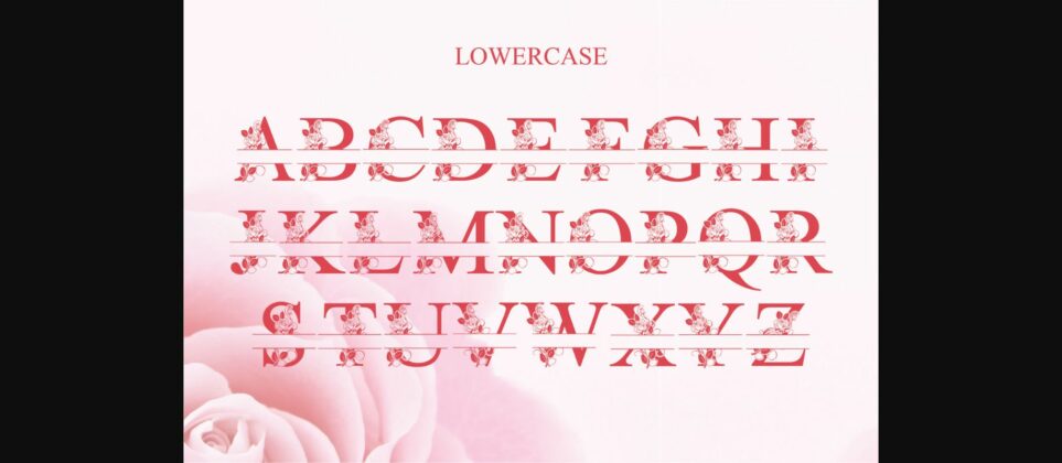 Rose Beauty Monogram Font Poster 6