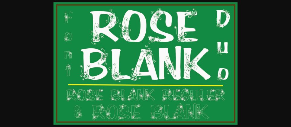 Rose Blank Font Poster 3