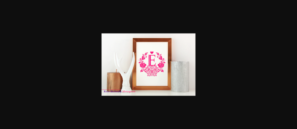 Rose Butterfly Monogram Font Poster 8