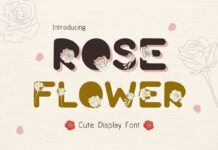 Rose Flower Font Poster 1