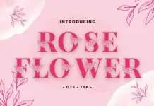Rose Flower Font Rose Flower Font Poster 1