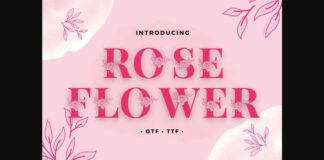 Rose Flower Font Poster 1