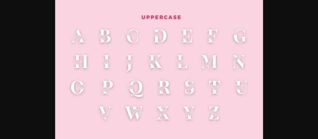 Rose Flower Font Poster 4