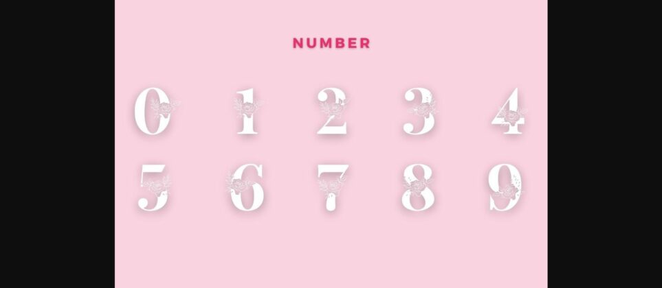 Rose Flower Font Poster 5