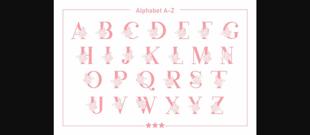 Rose Font Poster 4