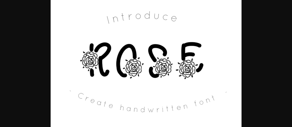 Rose Font Poster 3