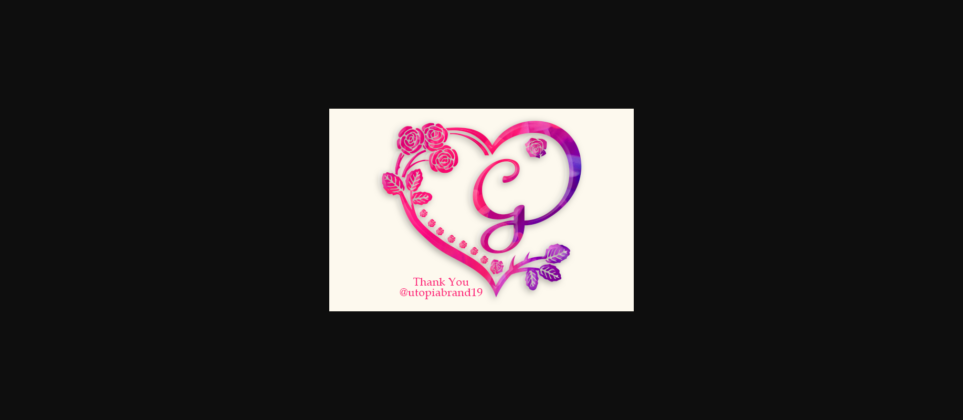 Rose Heart Monogram Font Poster 10