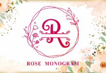 Rose Monogram Font Poster 1