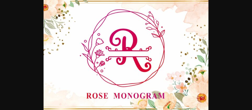 Rose Monogram Font Poster 1