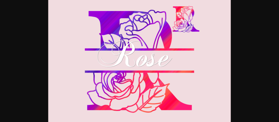 Rose Split Font Poster 3