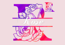Rose Split Font Poster 1