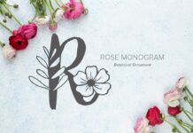 Rose Monogram Font Poster 1
