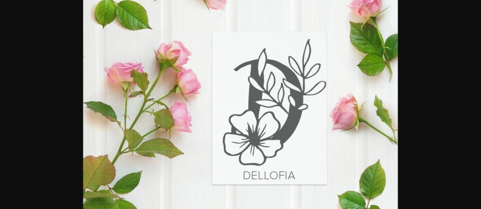 Rose Monogram Font Poster 4