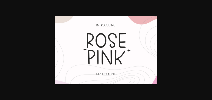 Rose Pink Font Poster 3