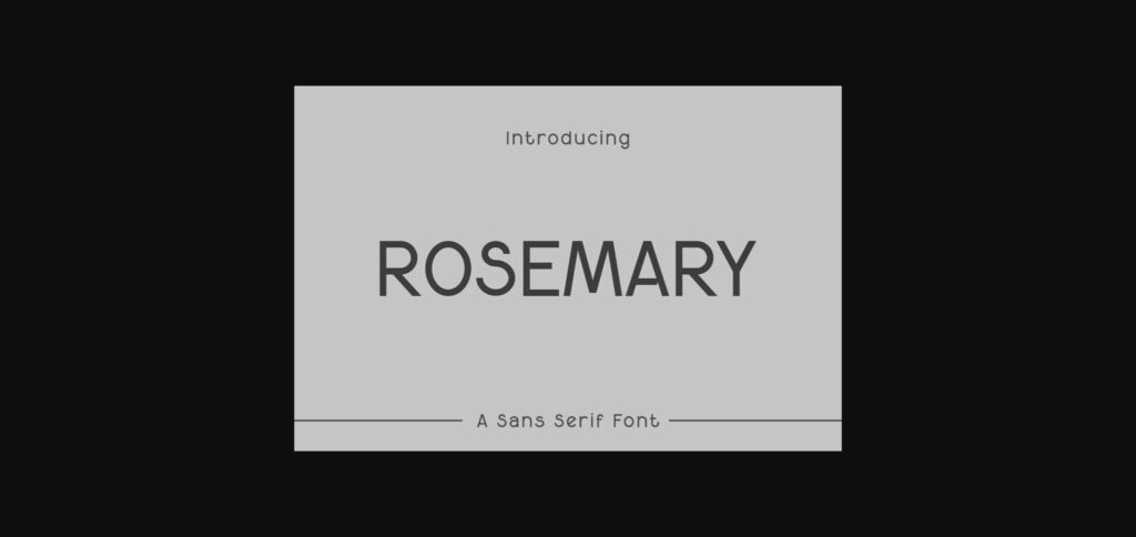 Rosemary Font Poster 3