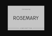 Rosemary Font Poster 1