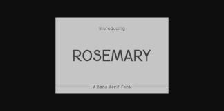 Rosemary Font Poster 1