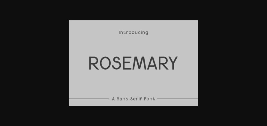 Rosemary Font Poster 1