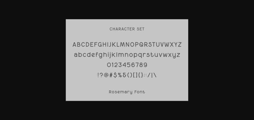 Rosemary Font Poster 9