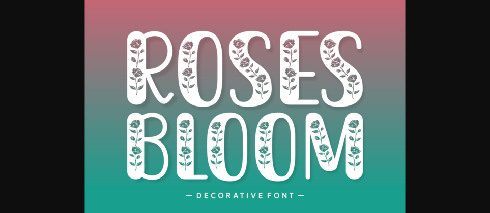 Roses Bloom Font Poster 3