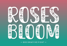 Roses Bloom Font Poster 1