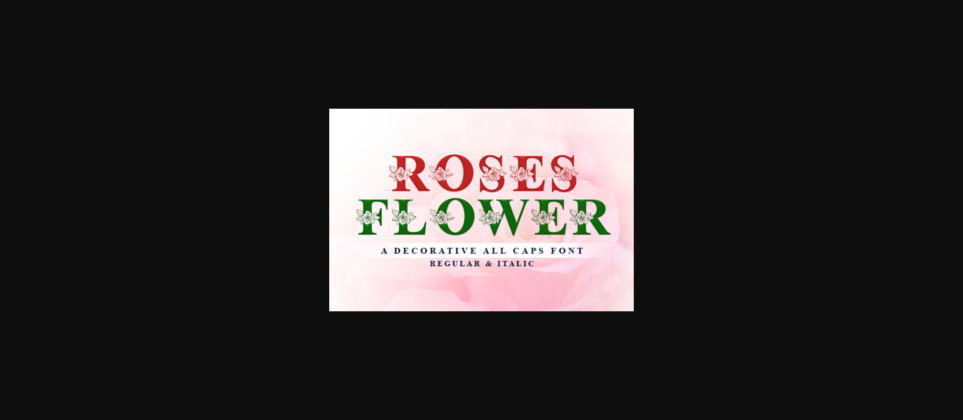 Roses Flower Font Poster 3