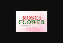 Roses Flower Font Poster 1